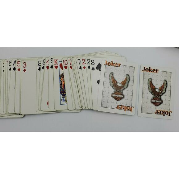 Harley Davidson Playing Cards In Collectible Tin 2 Sets 4 Packs - Picture 6 of 12